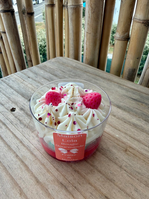 Bougie Gourmande - Fraise & Menthe